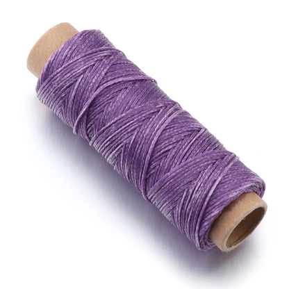 50yards/lot Polyester Flat Waxed Thread 150D 1mm Leather Sewing String Cord For Leathercraft Bookbinding Hand Stitching Thread