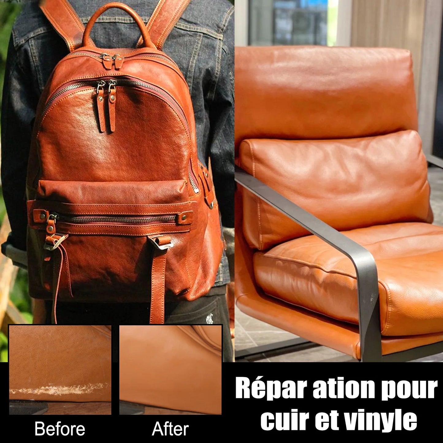20ml Leather Repair Gel Car Seat Home Leather Scratches Supplement Color Repair Paste Leather Cleaner for Car Sofa Bag and Shoes