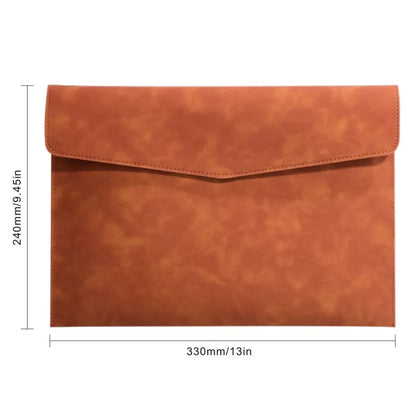 Business Company Office Leather Document Bag, Material Storage Multi-functional A4 Hasp File Bag, Simple Waterproof Laptop Bag