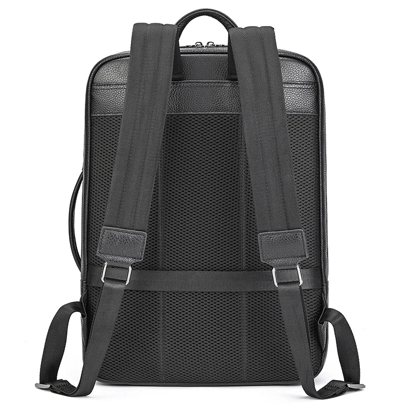 Luufan Business Leather Backpack For Men Male Genuine Leather Laptop Backpack 14 Inch Laptop School Bag School Bag Travel Bag