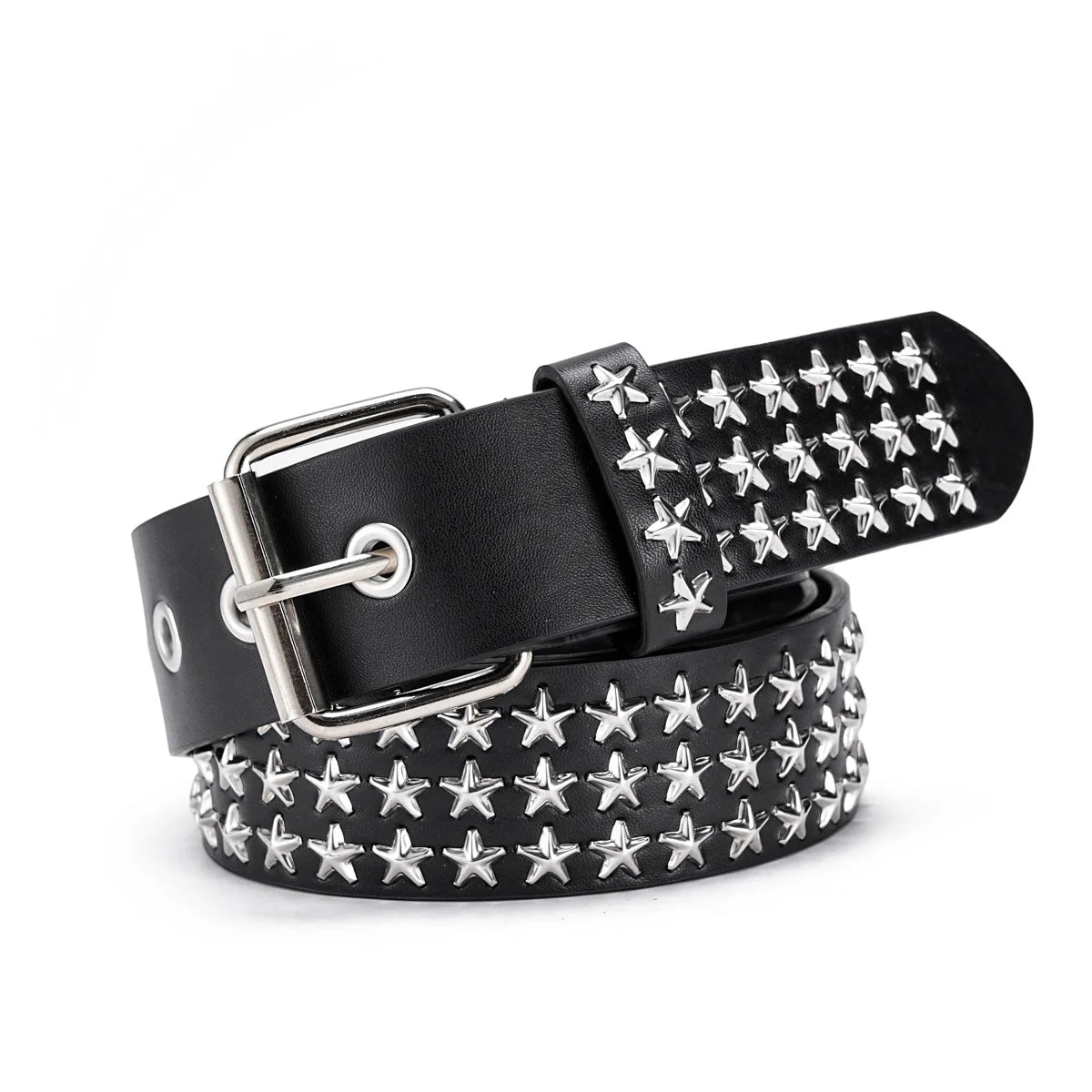 Men's and Women's Belt Elegant Genuine Leather Belt Punk Style Jeans Dress Waist Accessory
