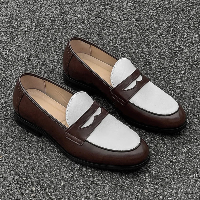 2025 Leather Shoes For Men Comfortable Slip On Loafers Yuppie Brogue Shoes Men British Style Formal Leather Men’s Dress Shoes