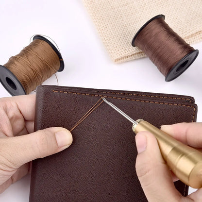 150 Meters/Roll 0.25mm Nylon Waxed Line Leather Craft Sewing Wax Thread Cord Round Leather Sewing Wax Thread DIY High Strength