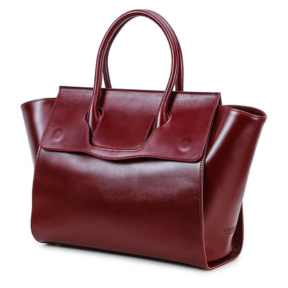 CONTACT'S Genuine Leather Women Business Bags Red Briefcase Luxury Designer Office Ladies Tote Laptop Bag for 14.2" Macbook Pro