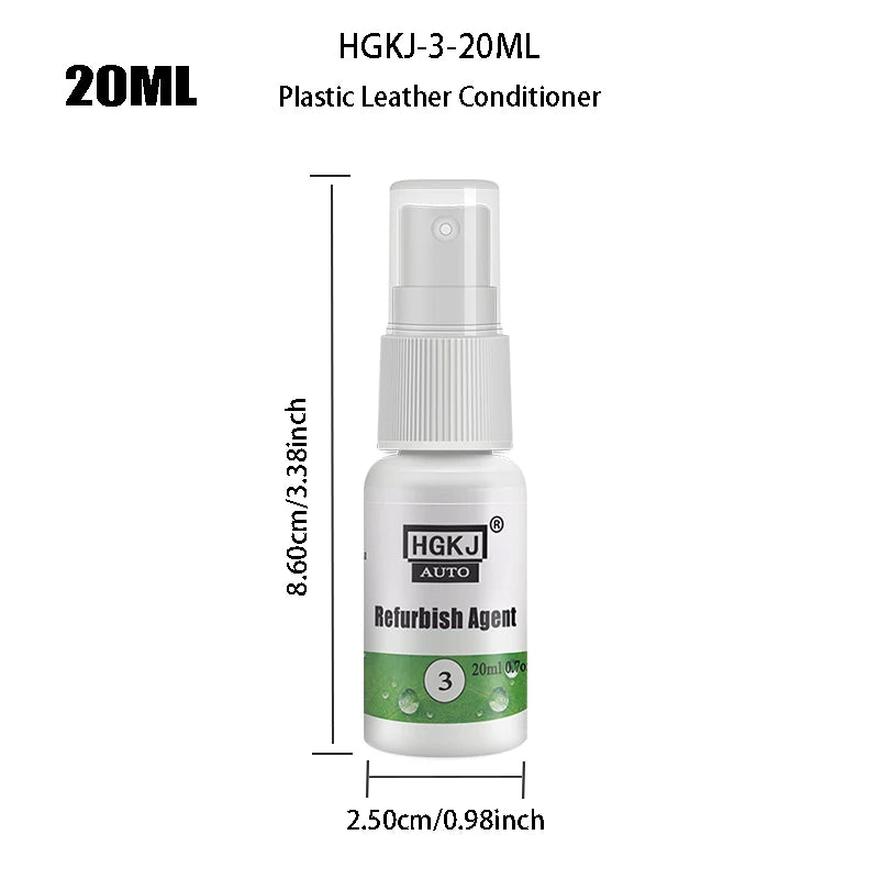 Plastic Leather Renovater Car Interior Conditioner Delay Oxidation Seat Leather Liquid Restore Detailing Cleaner Spray AUTO 3