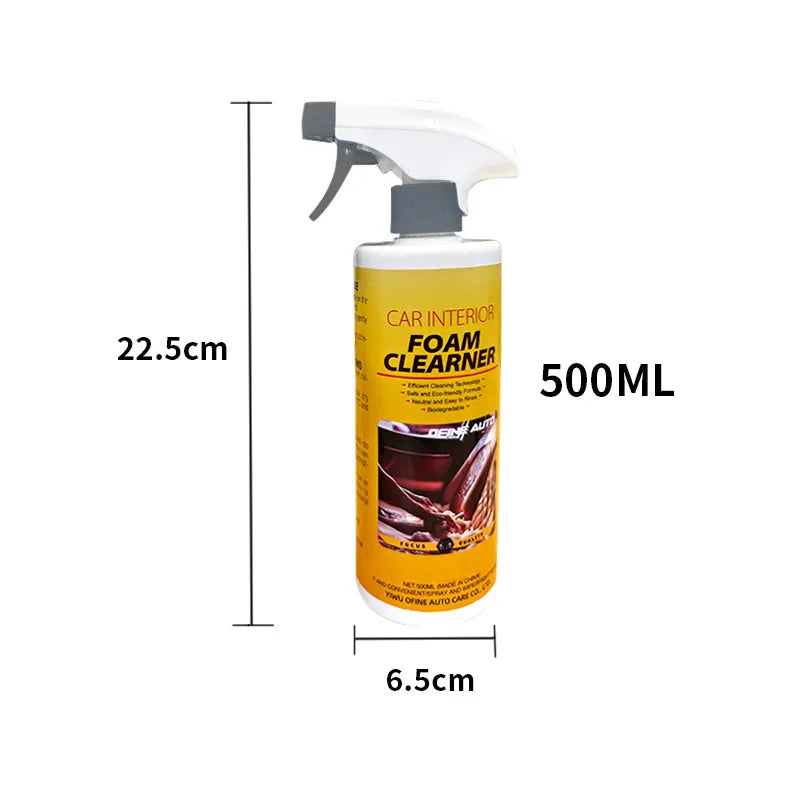 100/500ML Multi-Purpose Foam Cleaner Spray Leather Cleaning Auto Home Large Capacity Foam Cleaners for Car Wash Maintenance