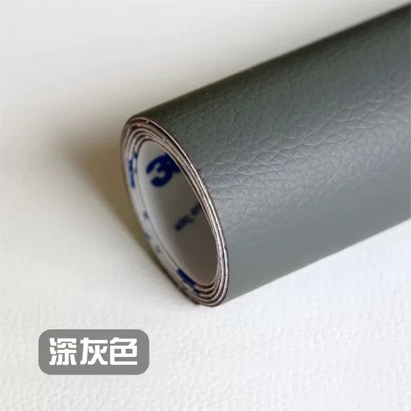 PU Artificial Faux Leather Self-adhesive Fabric for Upholstery Interior Car Seats Patches Bags Furniture Leatherette Fabrics