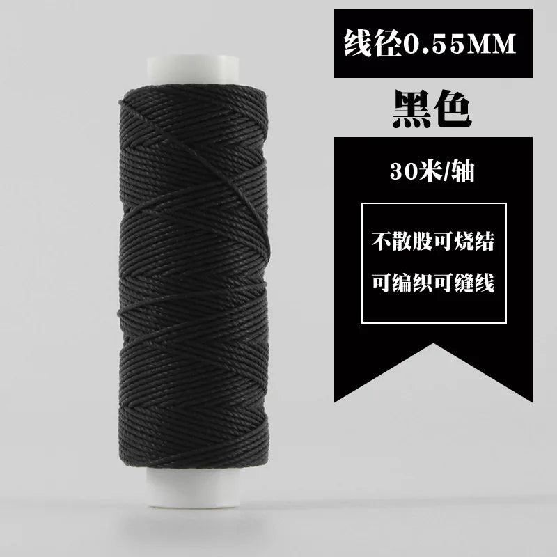 0.55mm Leather Waxed Sewing Thread For Hand Stitching Leather Cord DIY Bracelet Jewelry Making Round Waxed Line