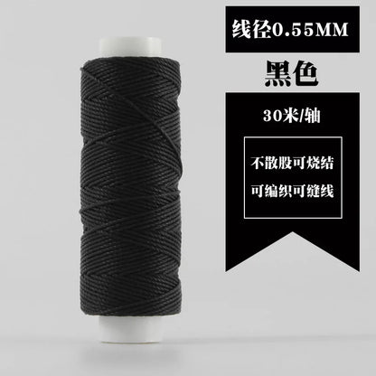 0.55mm Leather Waxed Sewing Thread For Hand Stitching Leather Cord DIY Bracelet Jewelry Making Round Waxed Line