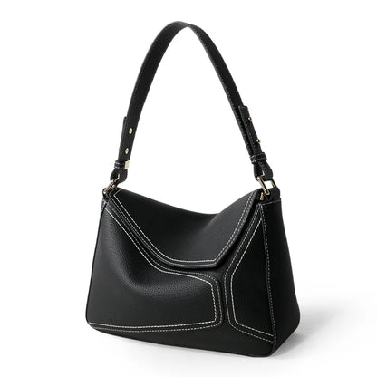Women's Bag Genuine Leather Geometric Tote Bag 2024 Autumn Lady Underarm Shoulder Bag Female Popular Commuter Messenger Handbag