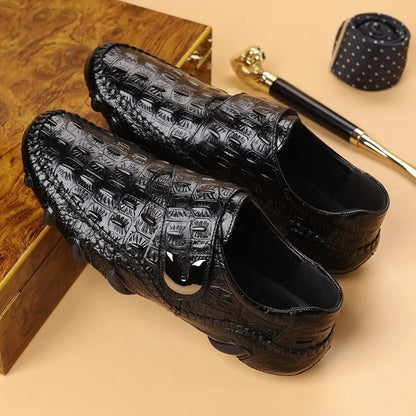 Men's Shoes Genuine Leather Luxury 2026 Pattern Business Casual Shoes Men Loafers Mocassins High-quality Men's Dress Shoes