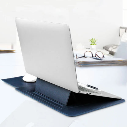 Custom Name Leather 14 Inch Laptop Bag Set Large Capacity Mouse USB Storage Bag Business Computer Stand Waterproof Briefcase