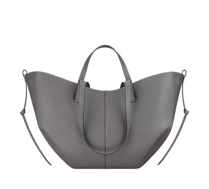 2026 large-capacity handheld single-shoulder tote bag, genuine leather women's bag, underarm bag, cowhide