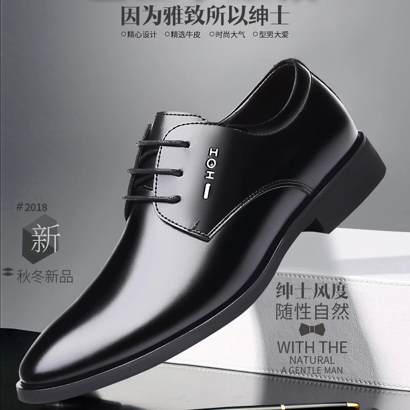 Men's New Business Leather Shoes Soft Soled Work Footwear Outdoor Non Slip Formal Shoes Fashion Casual Male Shoes Zapatos Homme