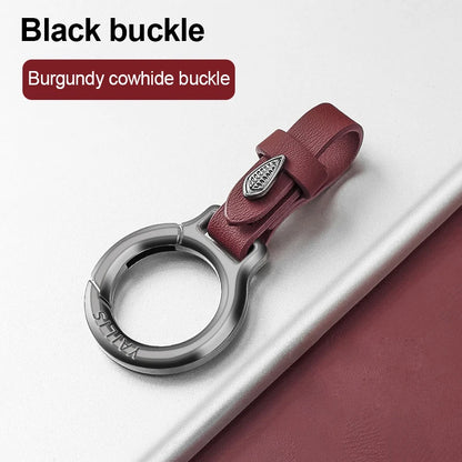 Car keychain men's high-grade multifunctional pendant anti-loss leather jacket hook senior leather car key accessories