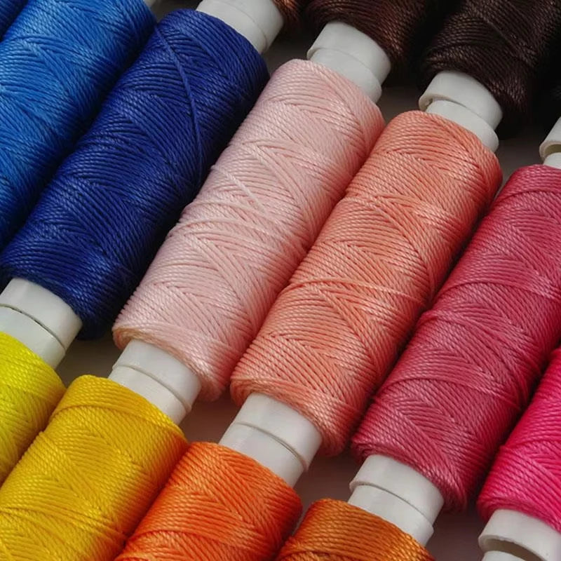 0.55mm Leather Waxed Sewing Thread For Hand Stitching Leather Cord DIY Bracelet Jewelry Making Round Waxed Line