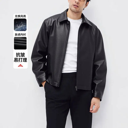 autumn and winter Men's casual leather jackets trendy men's jackets thin leather jackets youth Korean jackets casaco masculino