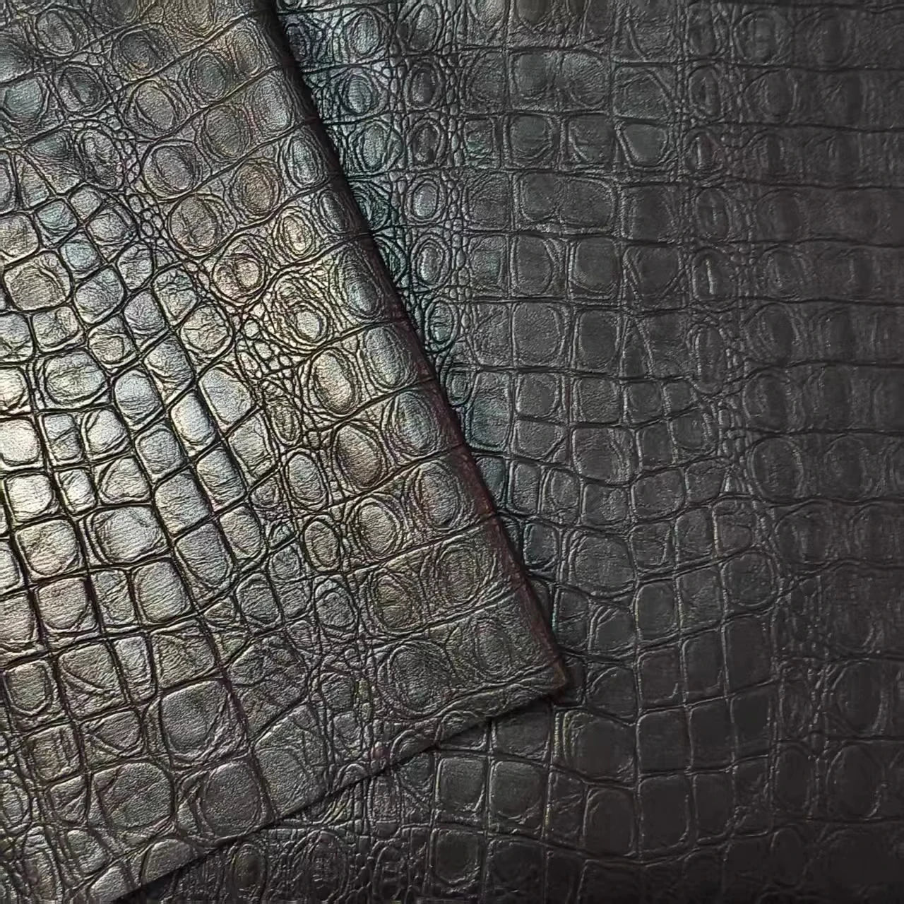 Thickened Crocodile Grain Leather Fabric Handmade DIY PU Leather Background Decoration Clothing Home Textile Cloth Sewing
