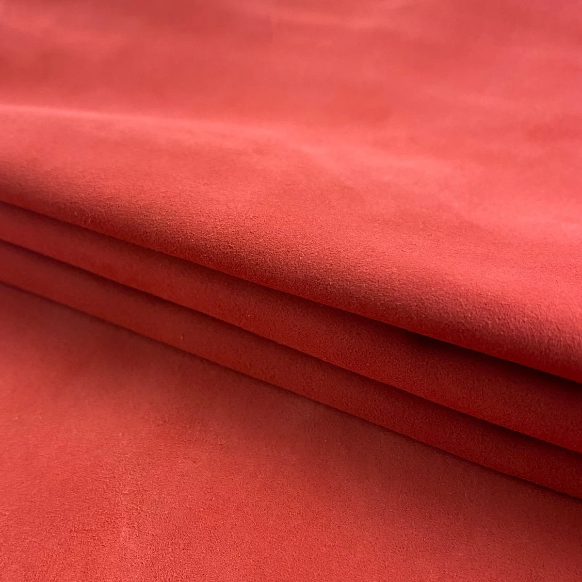 1pc High-Quality Soft Red Lamb Suede Top-Grain Sheepskin Leather, About 0.9mm Thick, Suitable for DIY Crafts, Wallets, Bags, Car