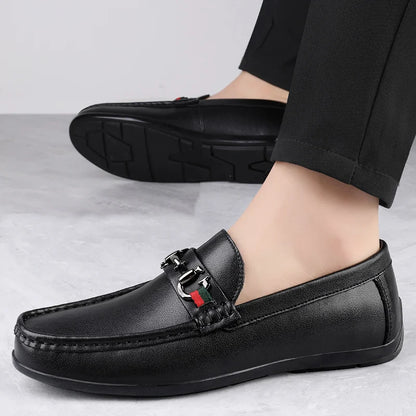 LUXURY BRAND MEN GENUINE LEATHER SHOES DESIGNER DRIVING MOCCASINS LOAFERS DRESS SHOES SLIP ON WEDDING OFFICE CASUAL SHOE FOR MAN