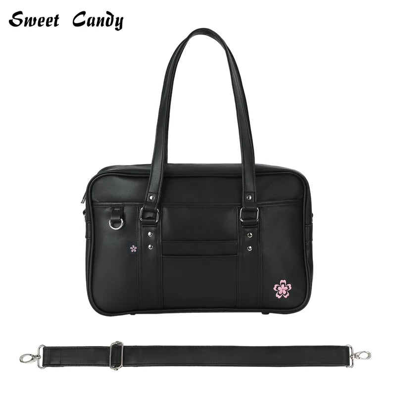 Briefcase High Students Bag Schoolbags Shoulder Bags 14-16 Inch Laptop Bag's Messenger Bags Office Handbag PU Leather Tote Bag