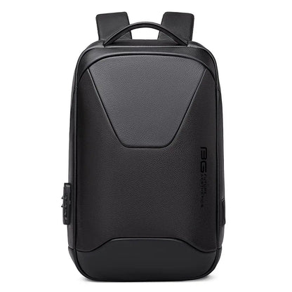BANGE Leather Anti Theft Waterproof Laptop Backpack 15.6 Inch Daily Work Business Backpack School Back Pack Mochila for Male