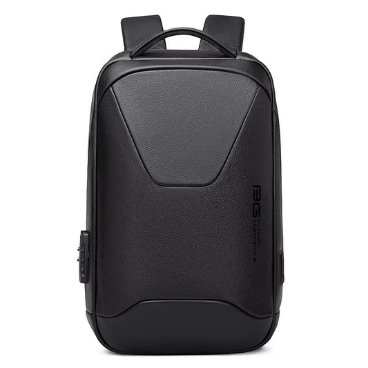 BANGE Leather Anti Theft Waterproof Laptop Backpack 15.6 Inch Daily Work Business Backpack School Back Pack Mochila for Male
