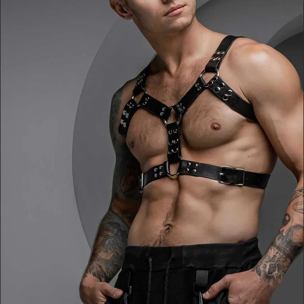 Men's Leather Straps Adjustable for Daily BDSM Accessories Sexy and Charming Clothing Accessories Holiday Party Matching