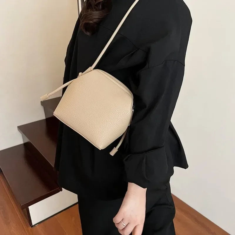 Fashionable Vintage Leather Shoulder Bag Women Handbag Designer Crossbody Tote Purse Elegant Diaper Bag