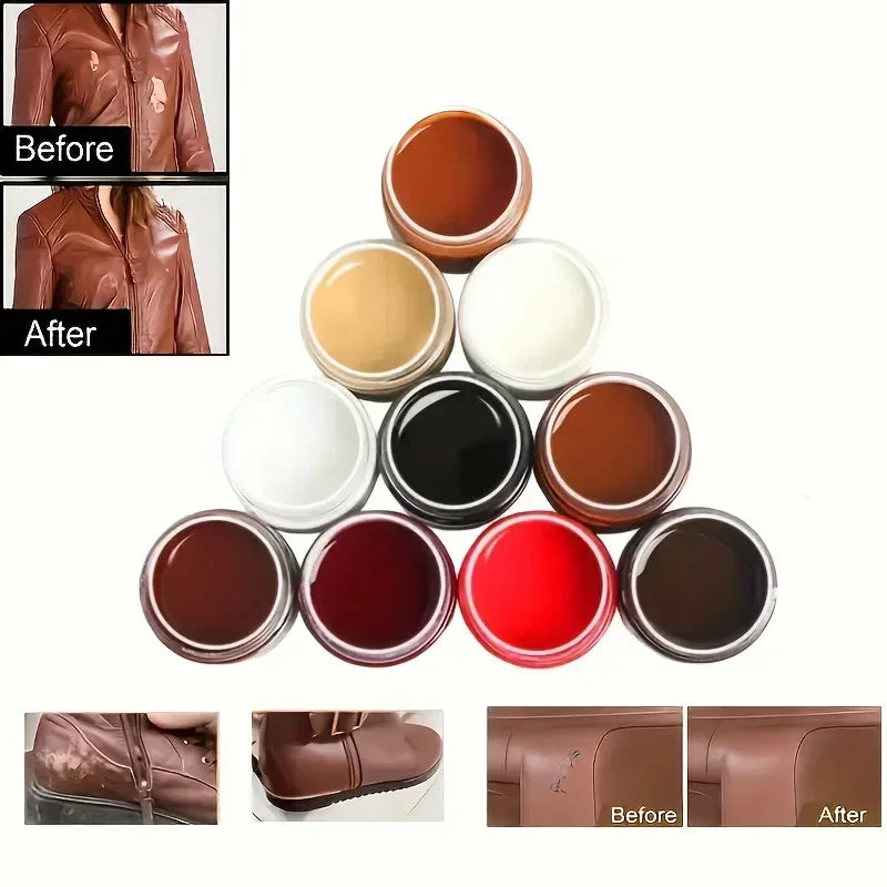 Leather Coloring Paste -Three Colors(White,Brown,Black),Suitable for Shoes,Bags,Sofas-Repair,Restore Faded and Scratched Leather