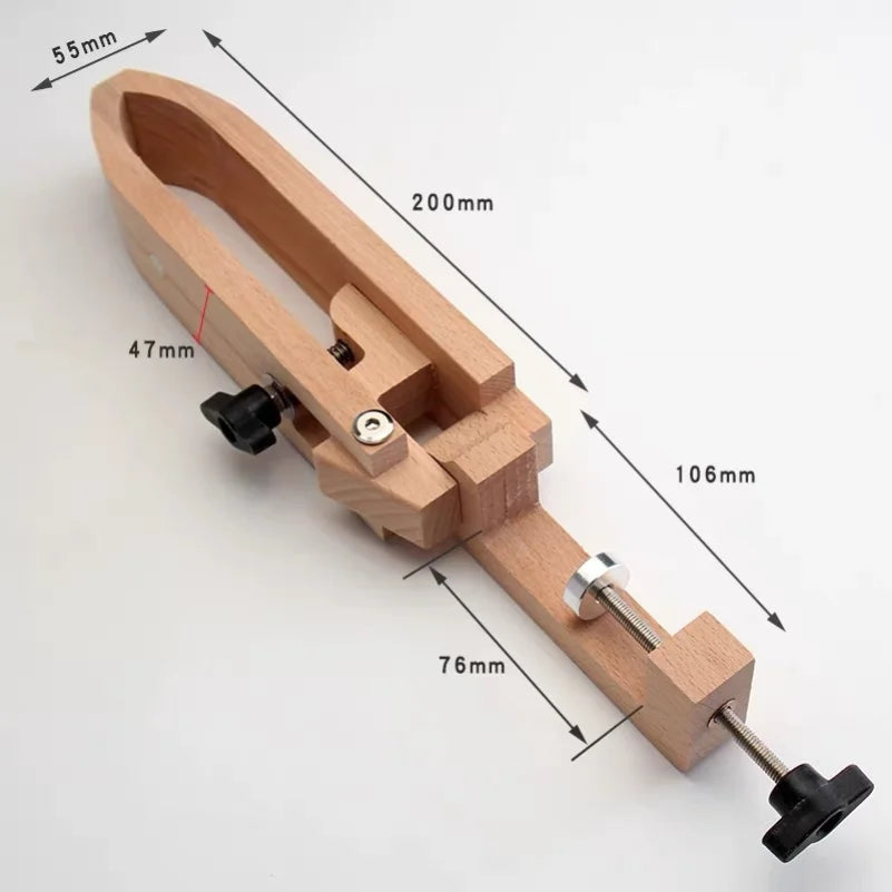 Leather Tools Handmade DIY Hand-stitched Wooden Clip Adjustable Foldable Clip Desktop Leather Stitching Holder