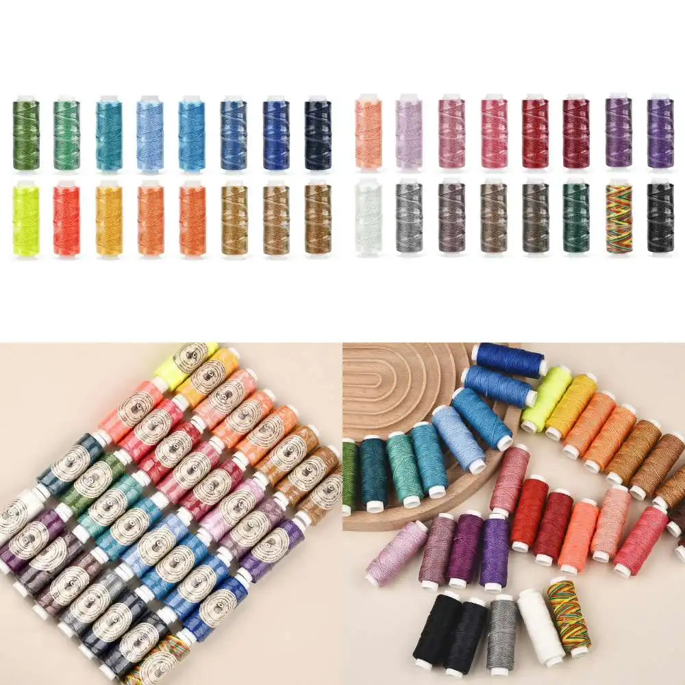 0.65mm Leather Waxed Thread Cord Polyester Coated Sewing Thread DIY Handmade Leather Stitching Rope Bracelets Jewelry 25M