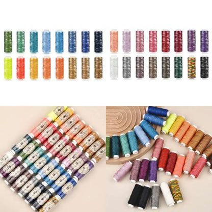 0.65mm Leather Waxed Thread Cord Polyester Coated Sewing Thread DIY Handmade Leather Stitching Rope Bracelets Jewelry 25M
