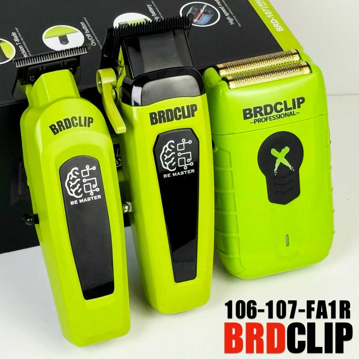 BRD 106 107 609 BRDCLIP Professional Electric Hair Clipper Hair Trimmer DLC Blade with Base 7500RPM 8000RPM 7000RPM Barber Set