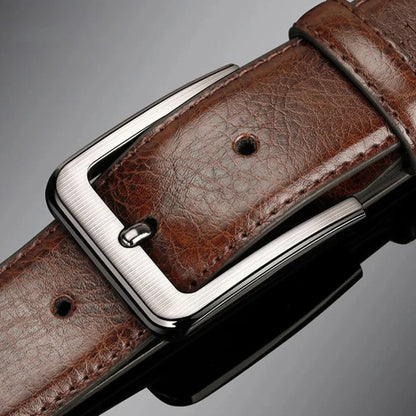2pcs High Quality PU Leather Men's Belt, Casual and Business Needle Buckle Belts, Masculine Design, Fashion Novelty Waistband