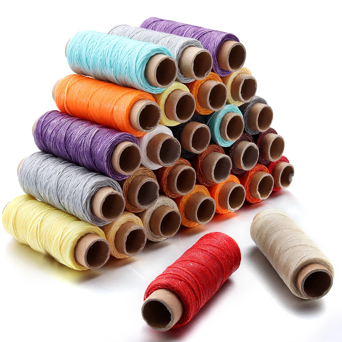 50yards/lot Polyester Flat Waxed Thread 150D 1mm Leather Sewing String Cord For Leathercraft Bookbinding Hand Stitching Thread