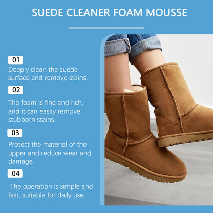 Suede Cleaner Kit Leather Velvet Knit Boot & Canvas Cleaner No-wash Dry Cleaning Foam Decontamination For Leather Sneakers Care