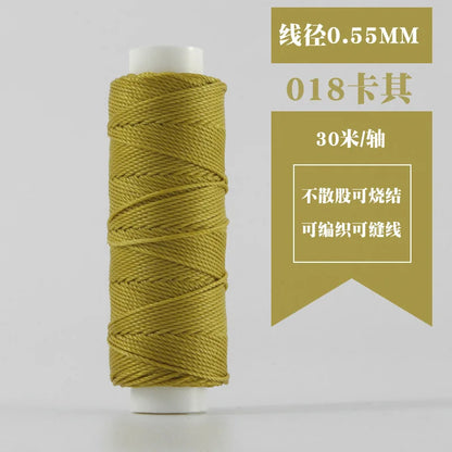 0.55mm Leather Waxed Sewing Thread For Hand Stitching Leather Cord DIY Bracelet Jewelry Making Round Waxed Line