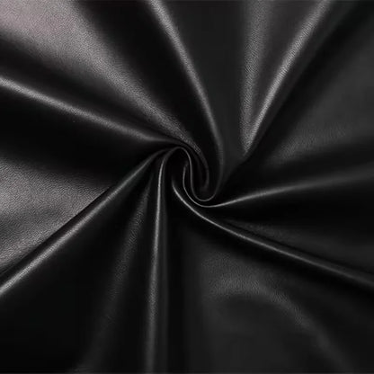 Ultra thin 0.6mm top layer sheepskin fabric handmade DIY clothing genuine leather fabric black high-end clothing leather