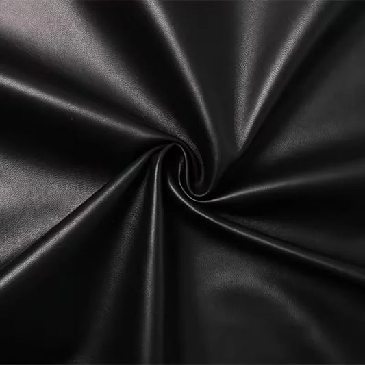 Ultra thin 0.6mm top layer sheepskin fabric handmade DIY clothing genuine leather fabric black high-end clothing leather