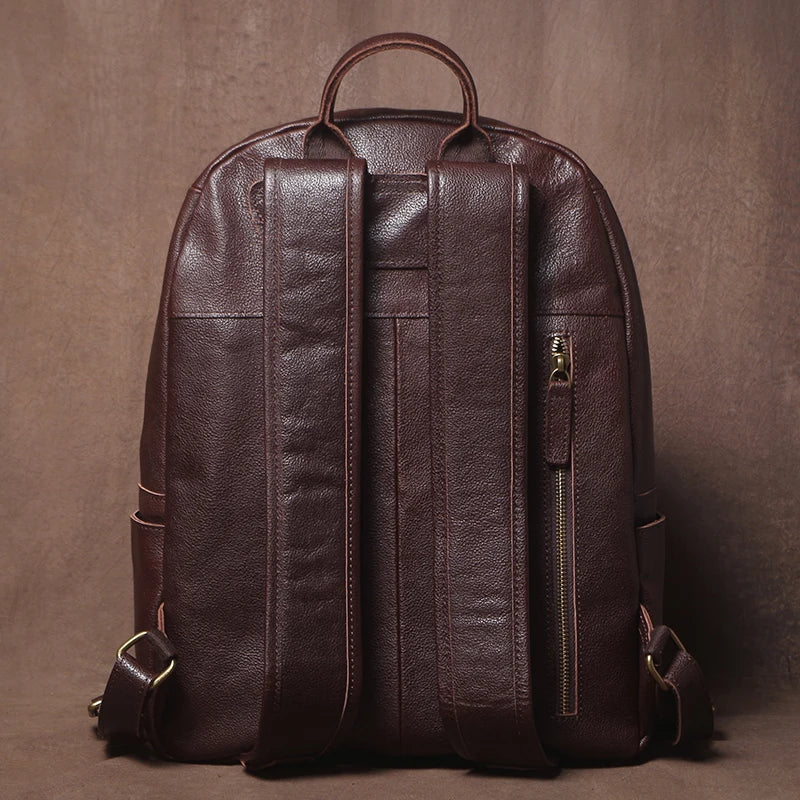 GURO Higher Quality Genuine Leather Backpack Men's Commute Business Travel Bag Women Luxury Cowhide Schoolbag Office Laptop Bags