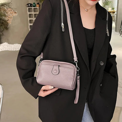 Women Genuine Leather Shoulder Bag New Casual Female  Small Crossbody Bags For Women Bag Cell Phone Bag Day Clutches