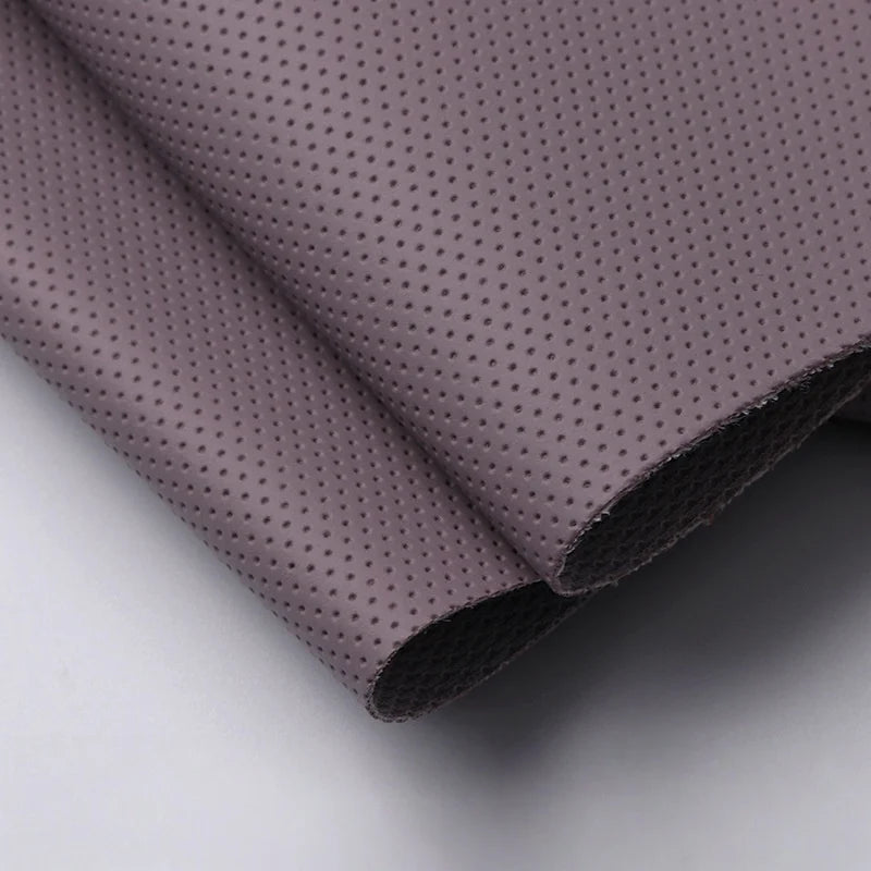 Perforated Leather Fabric Breathable Hole Punch Synthetic Leather Material for Furniture Sofa Car Seat Upholstery DIY Craft