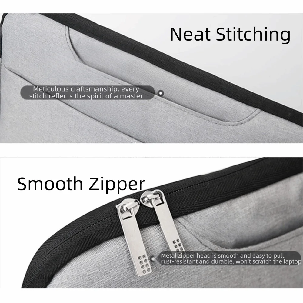 Business Style Laptop Handbag Shockproof Ultra Thin Laptop Sleeve Case Lightweight Large Capacity Tablet Carry Case Business Use