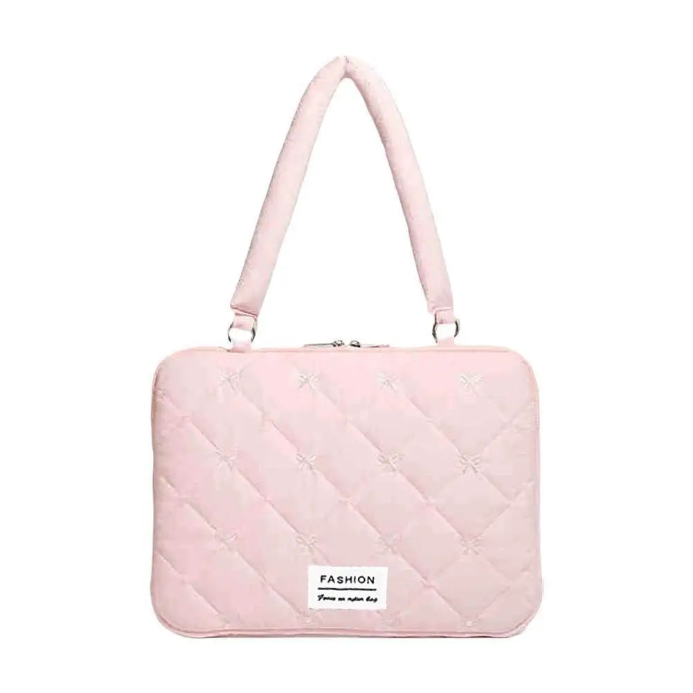 Travel Bag 15inch Portable Laptop Bags Bow with Handle Laptop Case Soft Material Cute Notebook Sleeve Travel