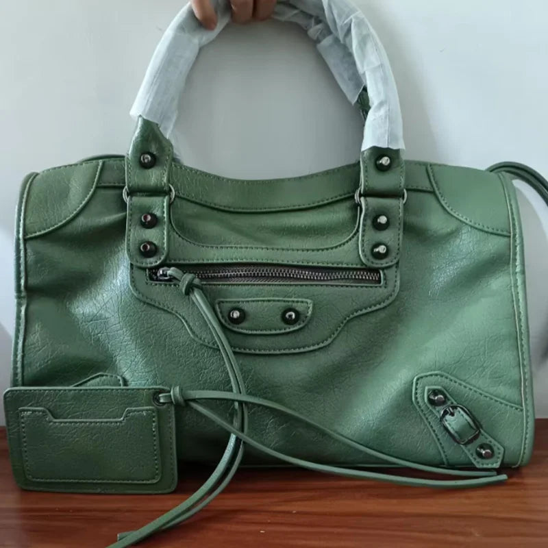 Handbags For Women 2026 New High Capacity Shoulder Bags Motorcycle Lady Travel Bag Luxury Brand Hobos Bags Cross-body Handbags