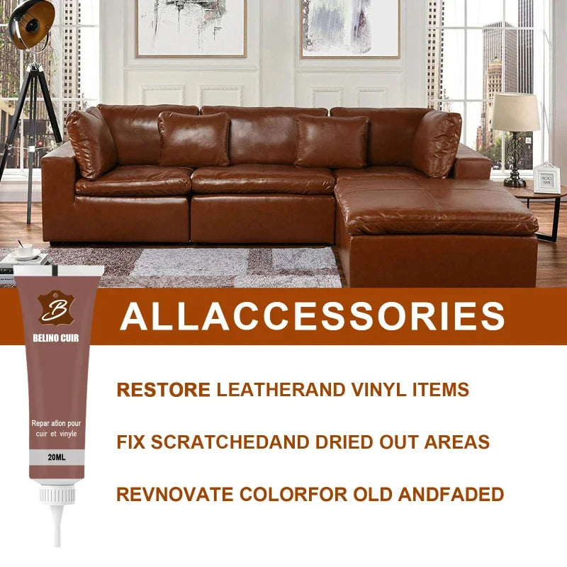 20ml Leather Repair Gel Complementary Colors Repair Scratches Cracks Car Seats Sofa Accessories Kit Home Household Cleaning