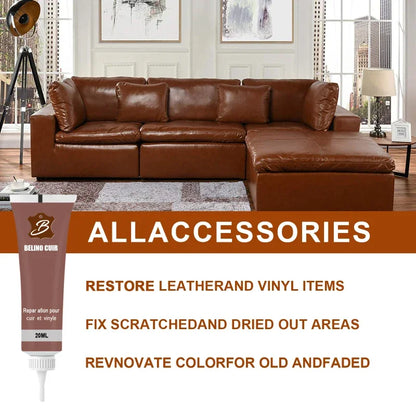 20ml Leather Repair Gel Complementary Colors Repair Scratches Cracks Car Seats Sofa Accessories Kit Home Household Cleaning