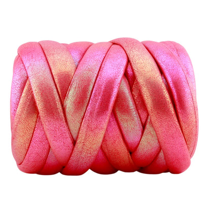 500g Thick Super Bulky Chunky Imitation Metal Leather Yarn for DIY Knitting Crocheting Thread Yarn for Handmade Bags Shoes Craft