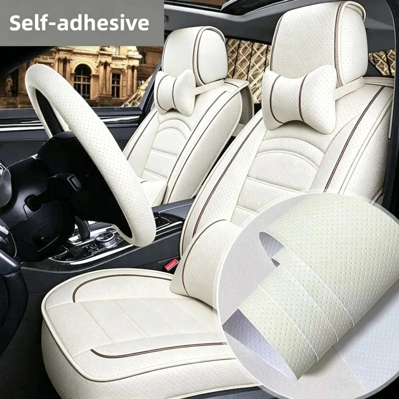 Perforated Breathable Faux Leather Self-Adhesive Leather Repair Sofa Patch Adhesive Tape Repair Car Seat Furniture Chair Repair